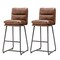 Set of 2/4 Modern Thick Leatherette Bar Stool with Metal Legs